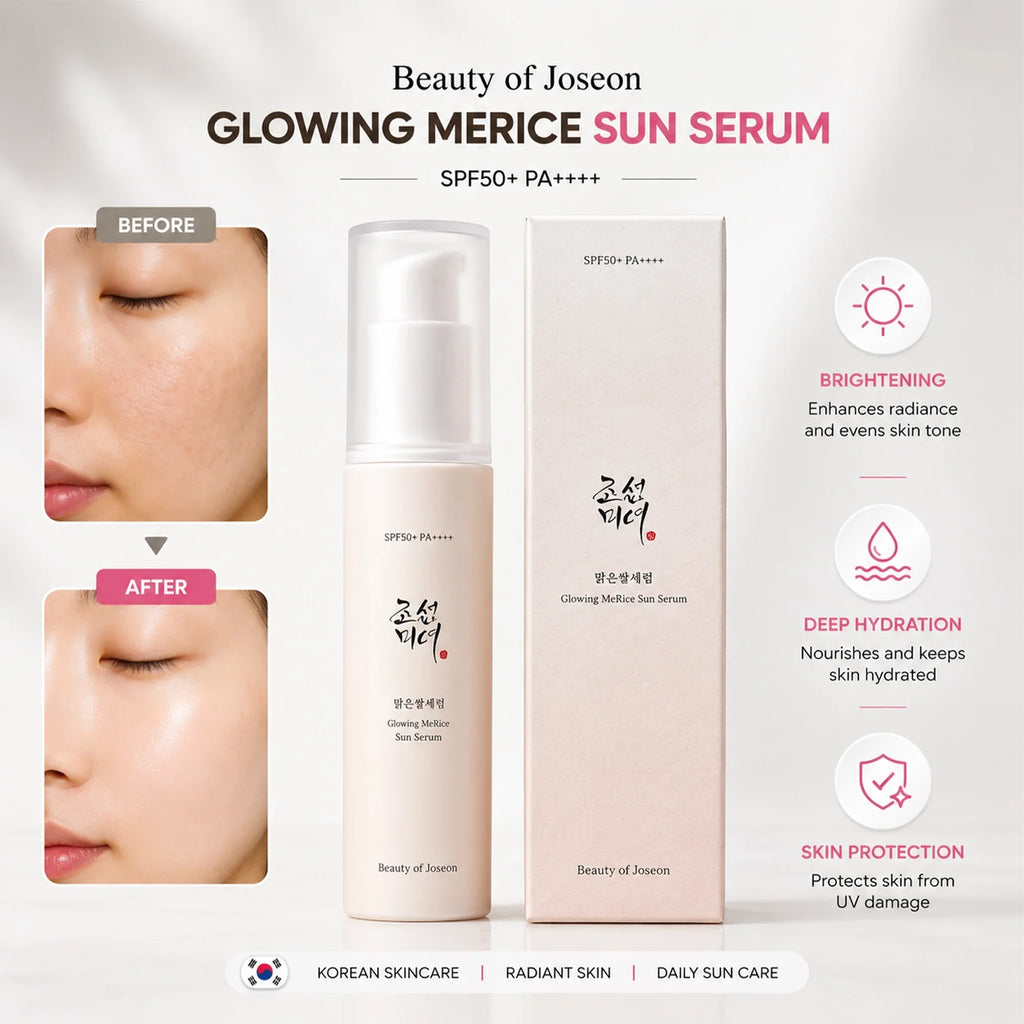 بيوتي أوف جوسون جلونج رايس صن سيروم SPF50 + 50ML