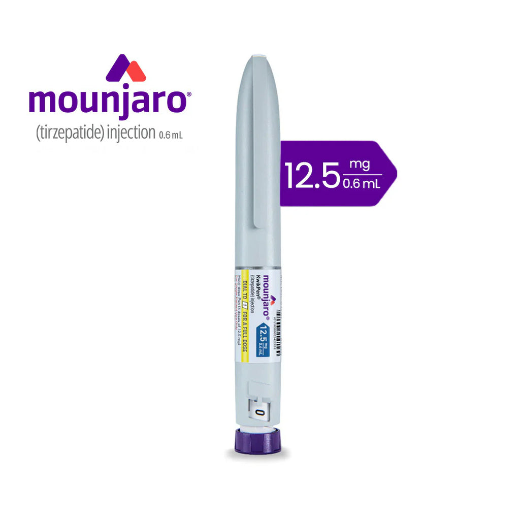 Mounjaro KwikPen Tirzepatide 12.5mg/0.6ml, Four-Dose Pre-Filled Injection Pen For Subcutaneous Injection, Pack of 1's