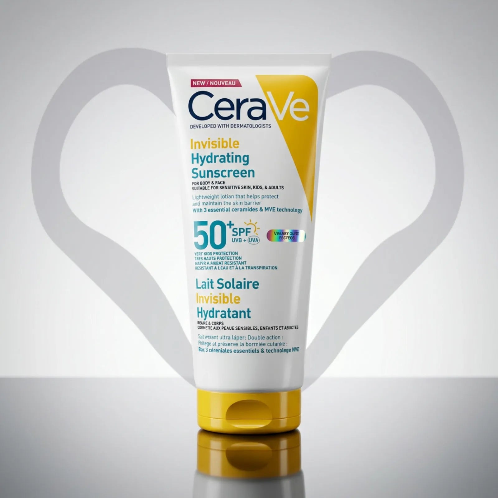 سيرافي واقي شمس مرطب غير مرئي SPF 50 للوجه والجسم